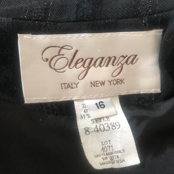 Customized Handcrafted Floral Applique Embellished Black Blazer Sz 16 - Picture 6 of 6